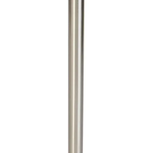 QAZQA Moderne vloerlamp staal met zwarte kap 45 cm - Simplo