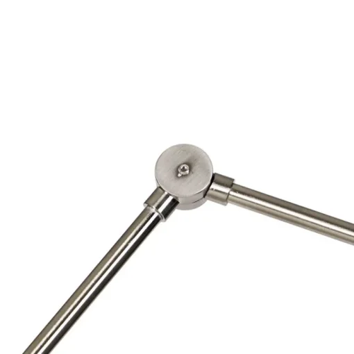 QAZQA Moderne vloerlamp staal met kap zwart linnen 45 cm - Editor