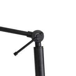 QAZQA Moderne vloerlamp zwart met kap goud 50 cm - Editor