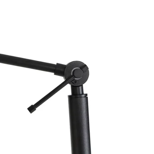 QAZQA Moderne vloerlamp zwart met kap goud 50 cm - Editor