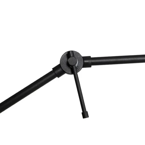 QAZQA Moderne vloerlamp zwart met kap goud 50 cm - Editor
