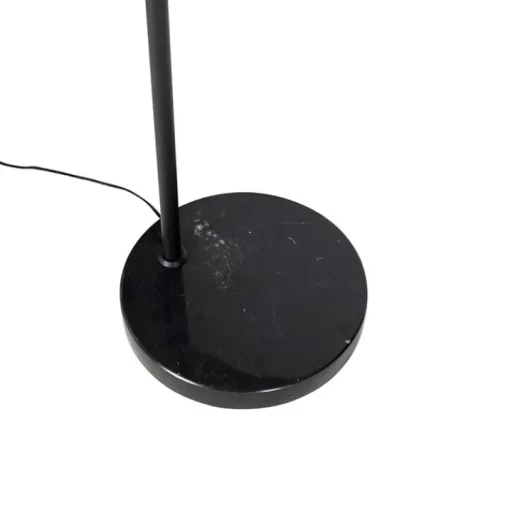 QAZQA Moderne vloerlamp zwart met kap goud 50 cm - Editor