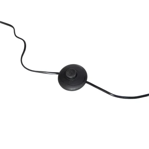 QAZQA Moderne vloerlamp zwart met kap goud 50 cm - Editor