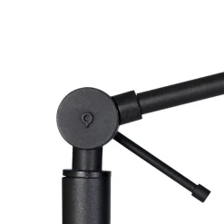 QAZQA Moderne vloerlamp zwart met kap goud 50 cm - Editor