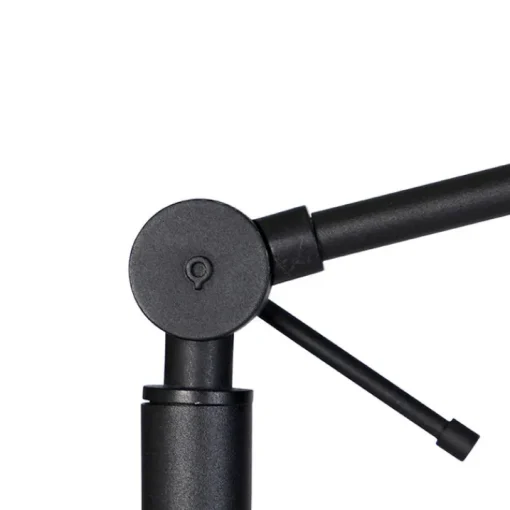 QAZQA Moderne vloerlamp zwart met kap goud 50 cm - Editor