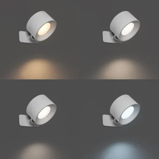 QAZQA Moderne wand- en plafondlamp wit incl. LED oplaadbaar - Bright