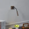 QAZQA Moderne wandlamp brons met USB-C - Gosna