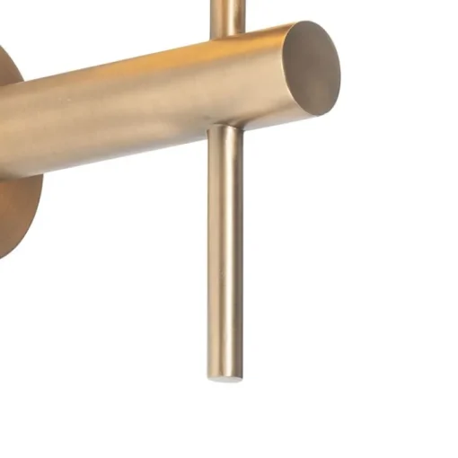 QAZQA Moderne wandlamp brons met witte kap - Pluk
