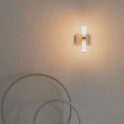 QAZQA Moderne wandlamp chroom 2-lichts IP44 - Bath