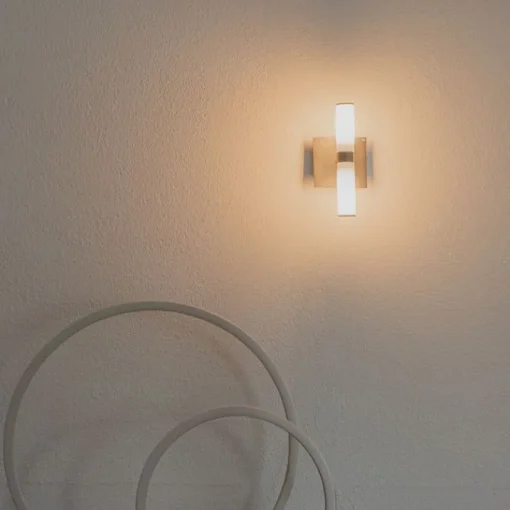QAZQA Moderne wandlamp chroom 2-lichts IP44 - Bath
