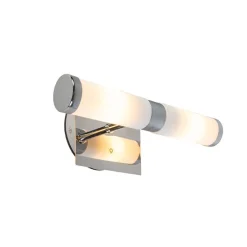 QAZQA Moderne wandlamp chroom 2-lichts IP44 - Bath