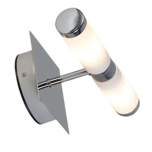 QAZQA Moderne wandlamp chroom 2-lichts IP44 - Bath