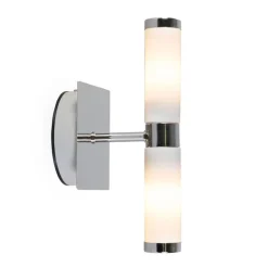 QAZQA Moderne wandlamp chroom 2-lichts IP44 - Bath