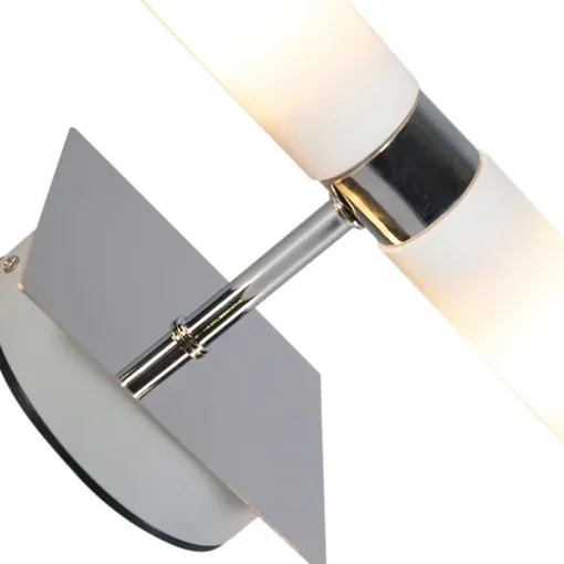 QAZQA Moderne wandlamp chroom 2-lichts IP44 - Bath