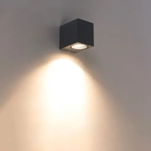 QAZQA Moderne wandlamp donkergrijs IP44 - Baleno