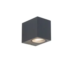 QAZQA Moderne wandlamp donkergrijs IP44 - Baleno