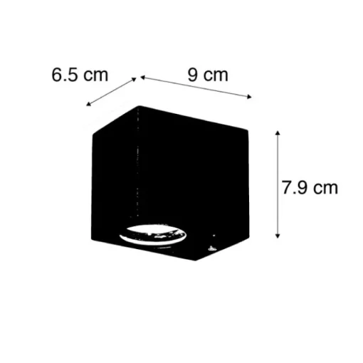 QAZQA Moderne wandlamp donkergrijs IP44 - Baleno