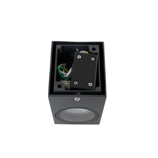 QAZQA Moderne wandlamp donkergrijs IP44 - Baleno