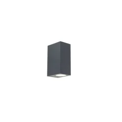 QAZQA Moderne wandlamp donkergrijs 2-lichts IP44 - Baleno