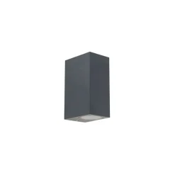 QAZQA Moderne wandlamp donkergrijs 2-lichts IP44 - Baleno