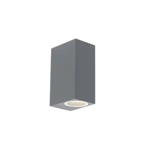 QAZQA Moderne wandlamp donkergrijs 2-lichts IP44 - Baleno