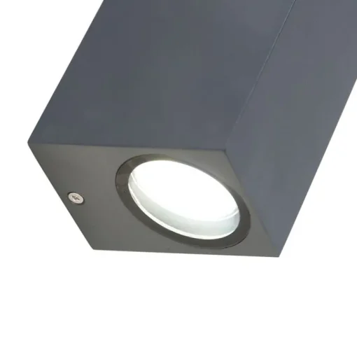 QAZQA Moderne wandlamp donkergrijs 2-lichts IP44 - Baleno