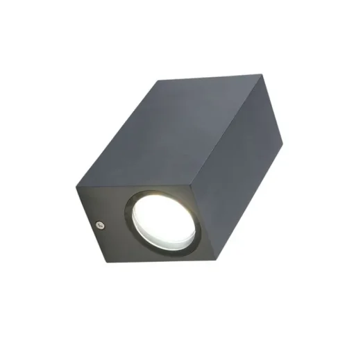 QAZQA Moderne wandlamp donkergrijs 2-lichts IP44 - Baleno