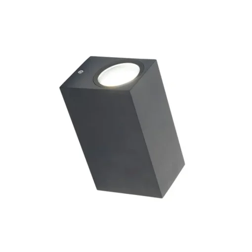 QAZQA Moderne wandlamp donkergrijs 2-lichts IP44 - Baleno