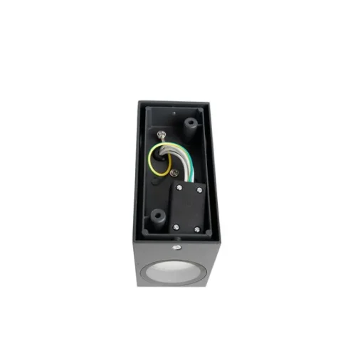 QAZQA Moderne wandlamp donkergrijs 2-lichts IP44 - Baleno
