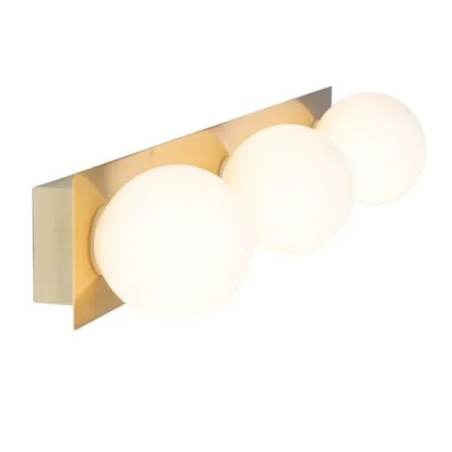 QAZQA Moderne wandlamp goud 48 cm IP44 3-lichts - Cederic