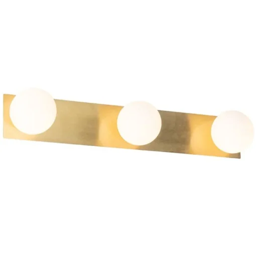 QAZQA Moderne wandlamp goud 48 cm IP44 3-lichts - Cederic