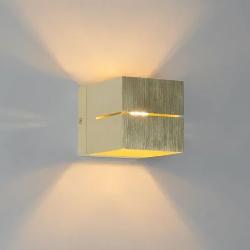 QAZQA Moderne wandlamp goud 9,7 cm - Transfer Groove