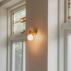 QAZQA Moderne wandlamp goud IP44 - Cederic Up