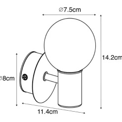 QAZQA Moderne wandlamp goud IP44 - Cederic Up