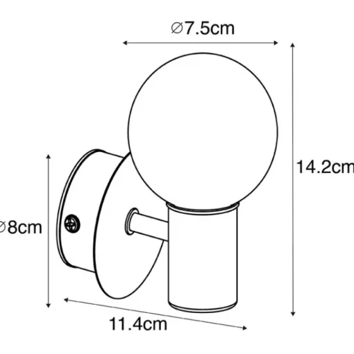 QAZQA Moderne wandlamp goud IP44 - Cederic Up