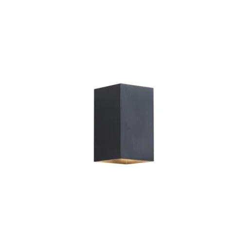QAZQA Moderne wandlamp gunmetal vierkant 2-lichts GU10 50mm - Sandy