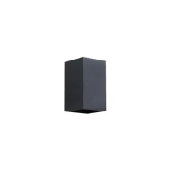 QAZQA Moderne wandlamp gunmetal vierkant 2-lichts GU10 50mm - Sandy