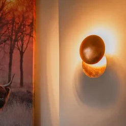QAZQA Moderne wandlamp koper rond 20cm - Sunrise