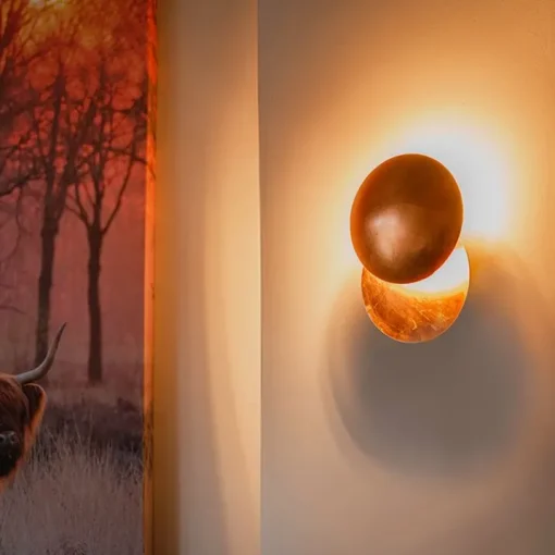 QAZQA Moderne wandlamp koper rond 20cm - Sunrise