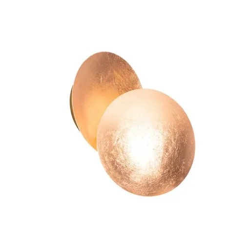 QAZQA Moderne wandlamp koper rond 20cm - Sunrise