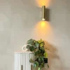 QAZQA Moderne wandlamp messing 2-lichts - Jeana