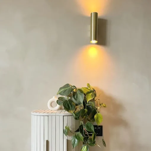 QAZQA Moderne wandlamp messing 2-lichts - Jeana