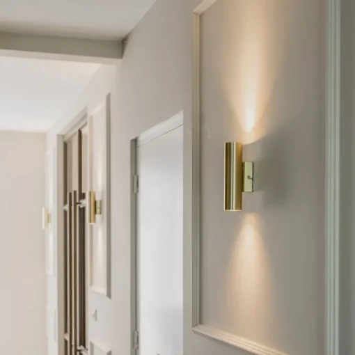 QAZQA Moderne wandlamp messing 2-lichts - Jeana
