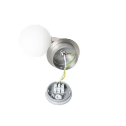 QAZQA Moderne wandlamp staal IP44 - Cederic Up
