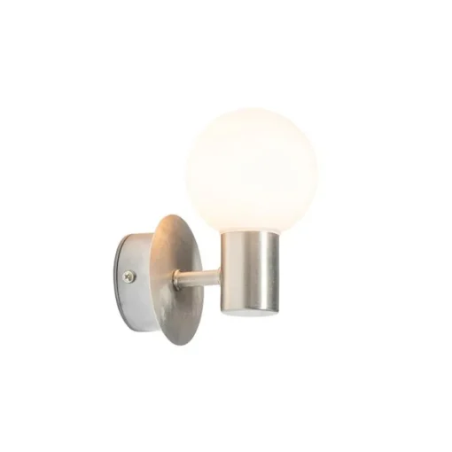 QAZQA Moderne wandlamp staal IP44 - Cederic Up