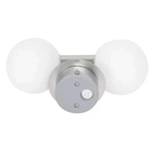 QAZQA Moderne wandlamp staal IP44 2-lichts - Cederic