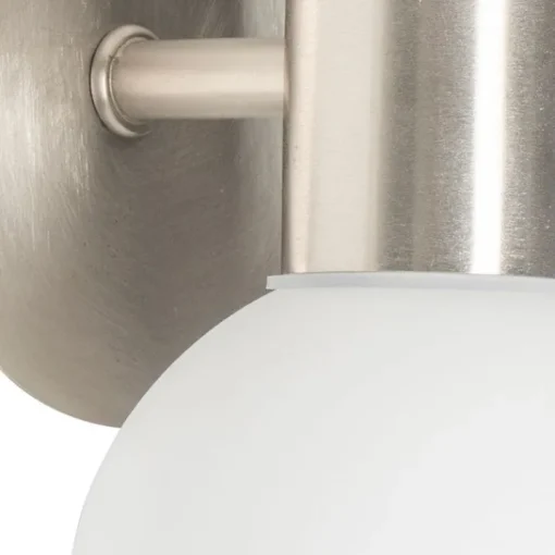 QAZQA Moderne wandlamp staal IP44 2-lichts - Cederic