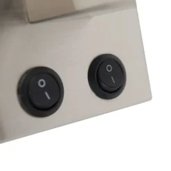 QAZQA Moderne wandlamp staal met witte kap - Brescia