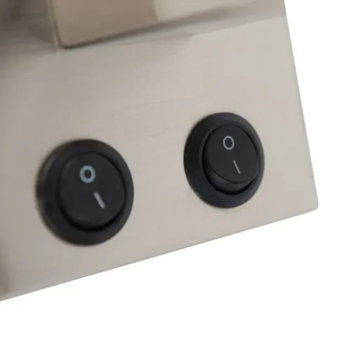 QAZQA Moderne wandlamp staal met witte kap - Brescia