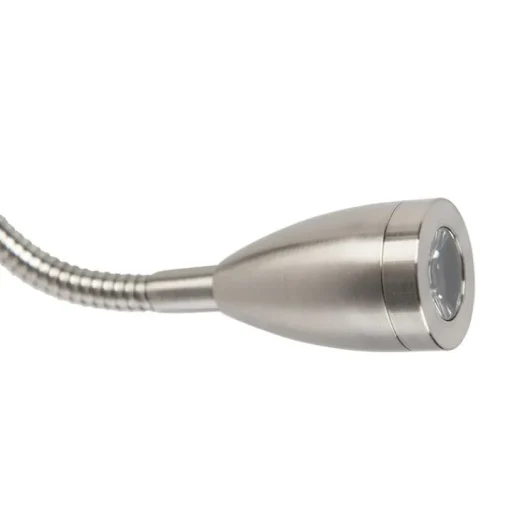 QAZQA Moderne wandlamp staal met witte kap - Brescia